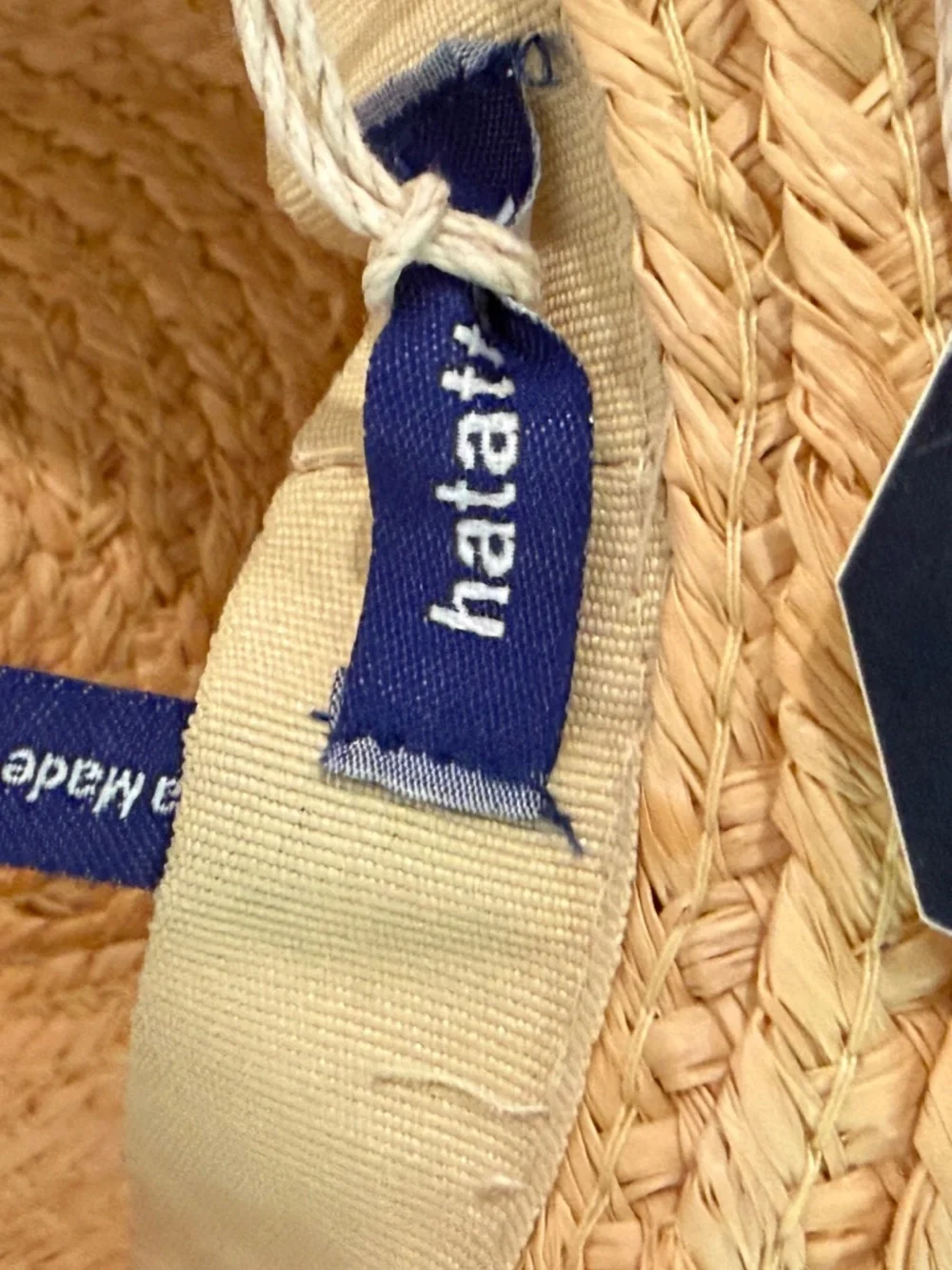 HatAttack Classic Travel Sun Hat Tightly Woven Straw Gold Ribbon Accent NWT T th